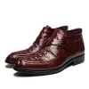 Luxury Mens Leather Wedding Dress Boots