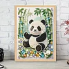 Gr&uuml;ner Panda DIY, teilweise Diamantperlen-Malerei-Kunstsets, 30x40cm, Spezialform-Perlengem&auml;lde, Bildkunst, Bastelarbeiten f&uuml;r Wanddekoration zu Hause