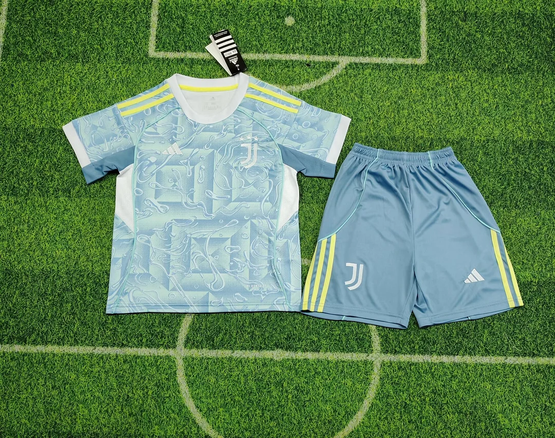 25/26 Juventus Away Kids Kit Football Jersey Thai Quality