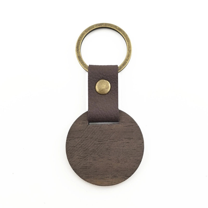 Classic Style Commute Solid Color Wood Unisex Bag Pendant Keychain