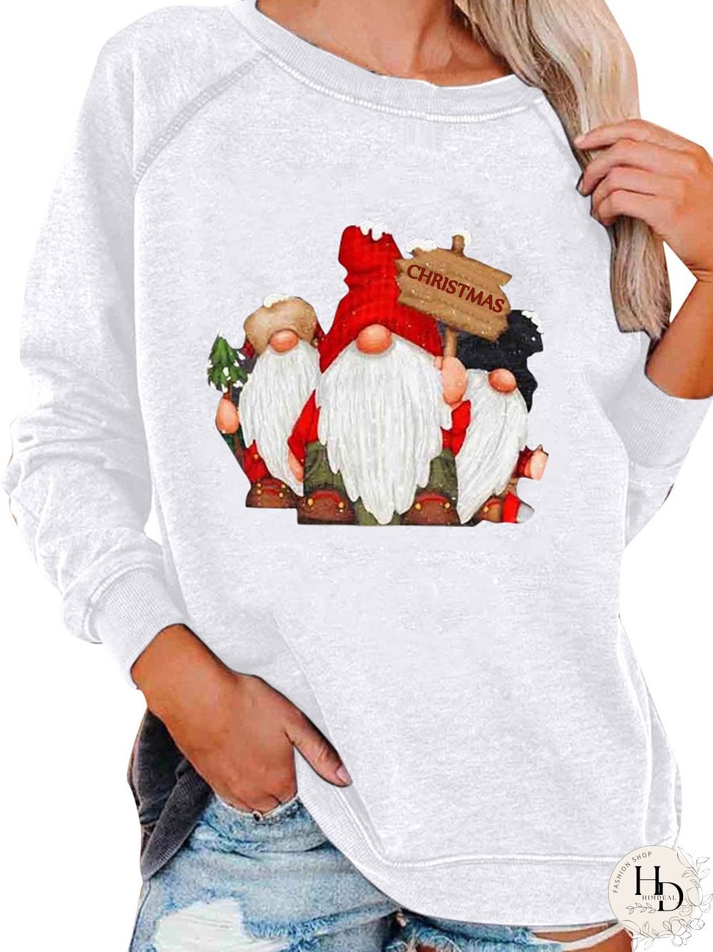 Long Sleeve Floral-Print Sweatshirts