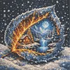 Diamond Painting -DIY Round Drill Winter Leaves(40x40cm)