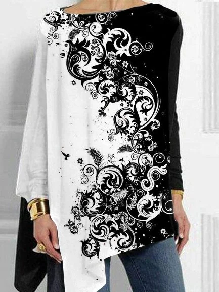 Jersey Abstract Casual Others Top