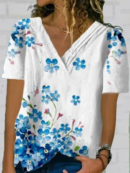 Casual short sleeve shirts & blouses & shirts
