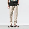 Gioiacombo&trade; Pantaloni harem da uomo in lino stile casual