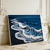 uk.everydayedeals DIY Pearl Painting With Frame - Handmade Self-Adhesive Pearls - Waves(20*30cm)