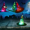 Halloween LED Luminous Witch Hat Kids Costume Hanging Glowing Cap Decor