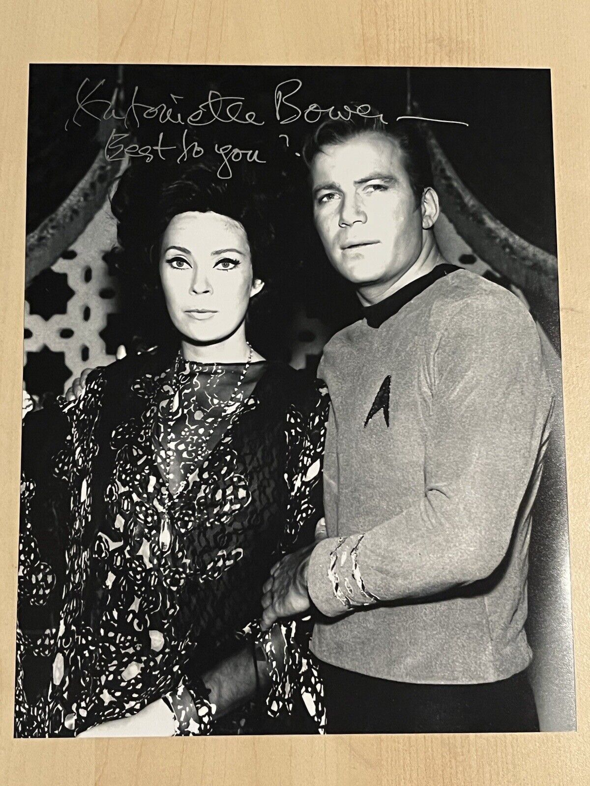 ANTOINETTE BOWER HAND SIGNED 8x10 Photo Poster painting STAR TREK AUTOGRAPHED RARE AUTHENTIC COA