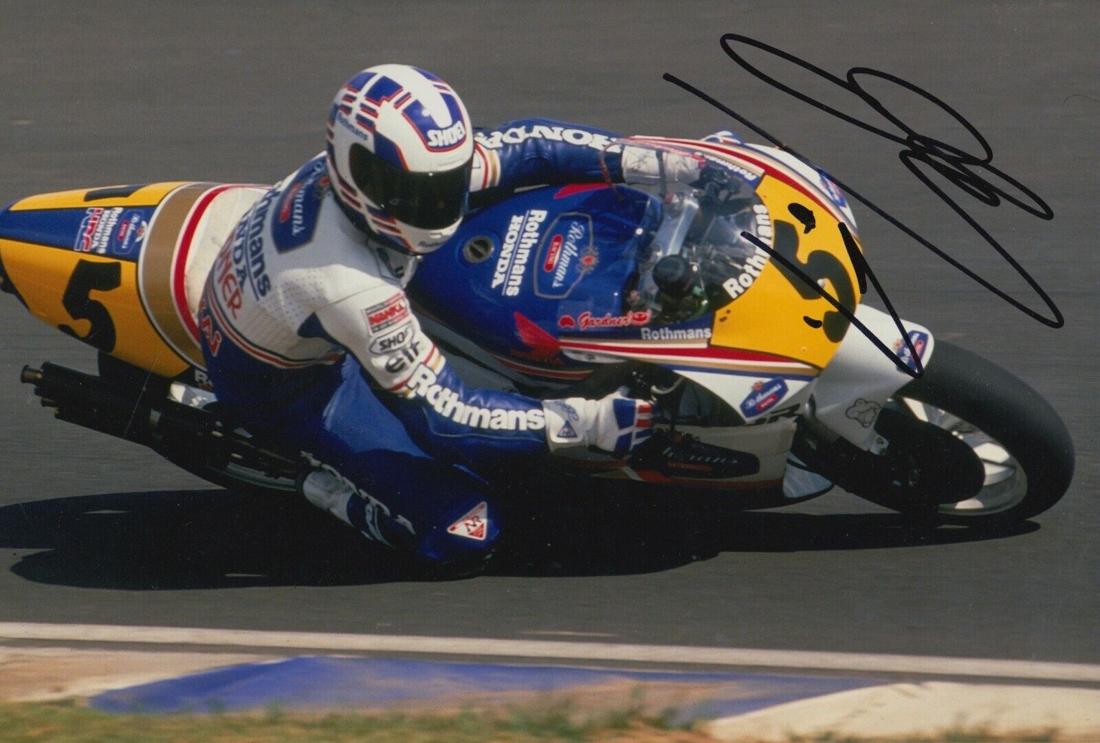 Wayne Gardner Hand Signed 12x8 Photo Poster painting - MotoGP Autograph Honda.