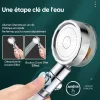 Pommeau de douche Hydro Jet haute pression avec ventilateur turbo &agrave; h&eacute;lice