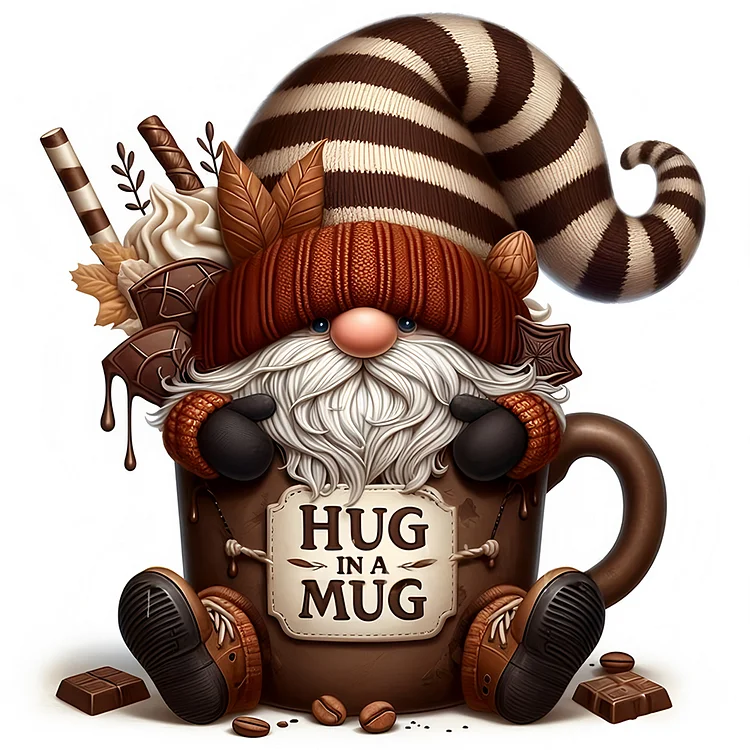 Coffee Bean Gnome 30*30CM (Canvas) Full Round Drill Diamond Painting gbfke