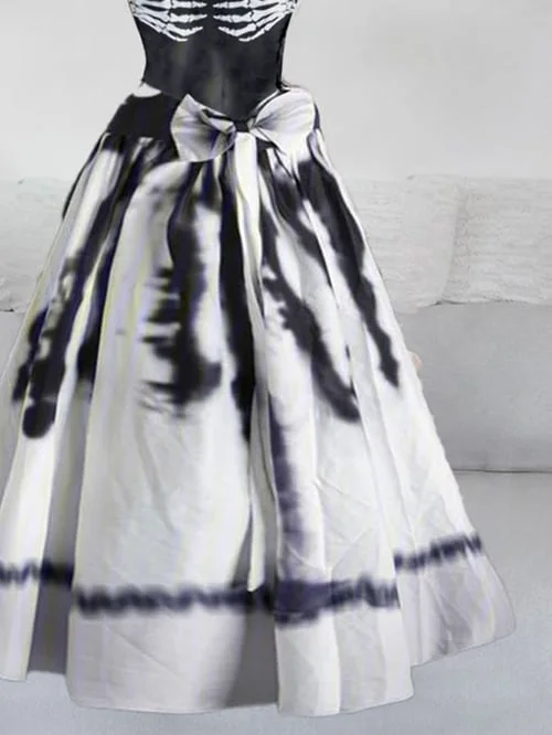 Retro Tie-Dye Big Swing Dress(Skirt without skirt support)