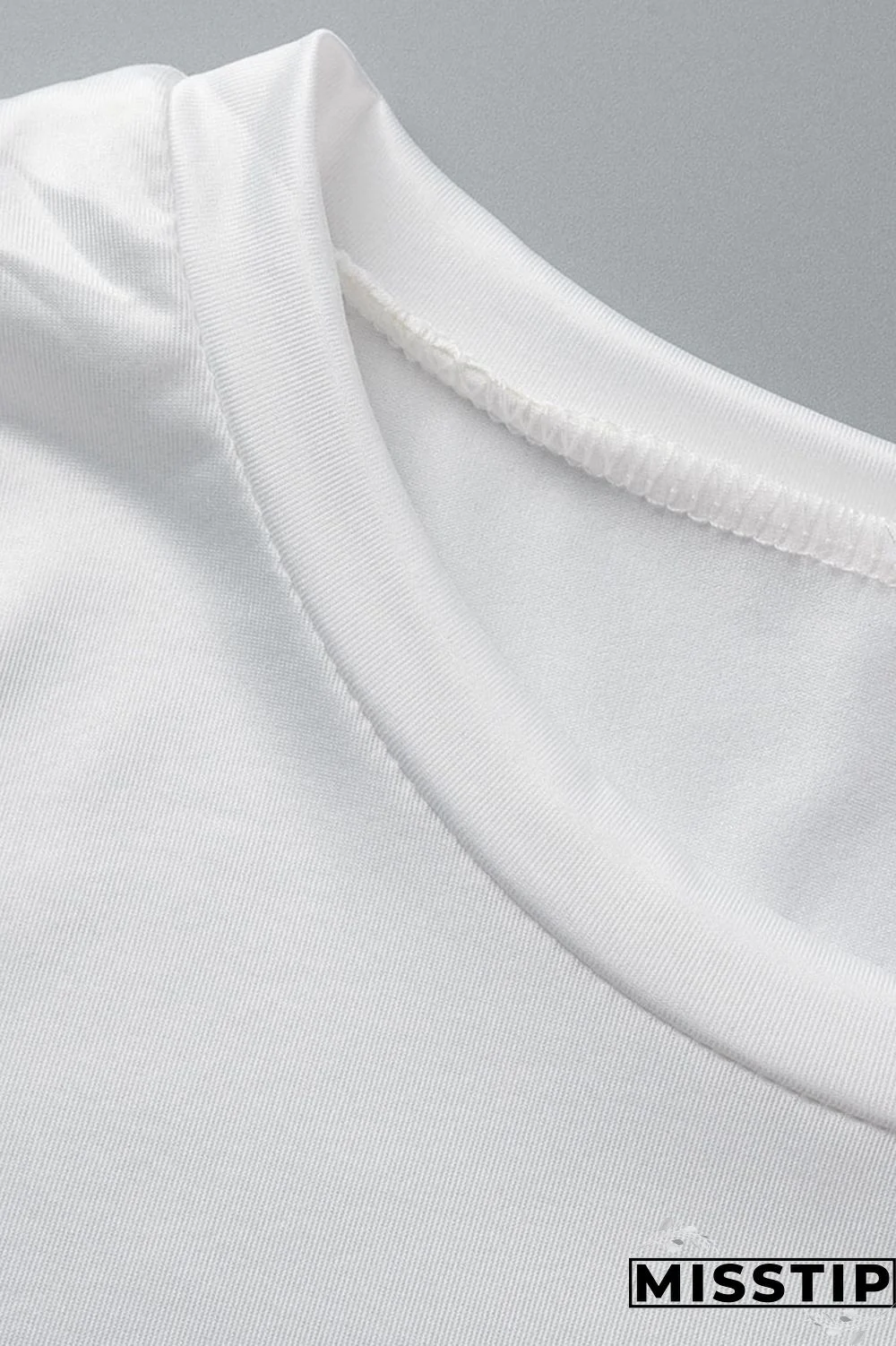 Black White Casual Street Print Tassel Patchwork O Neck Plus Size Two Pieces