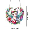 Diamond Painting Wreath Angel Pendant Green Wing Wall Door Decoration