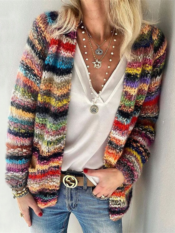 Women Long Sleeve V-neck Graphic Floral Printed Top