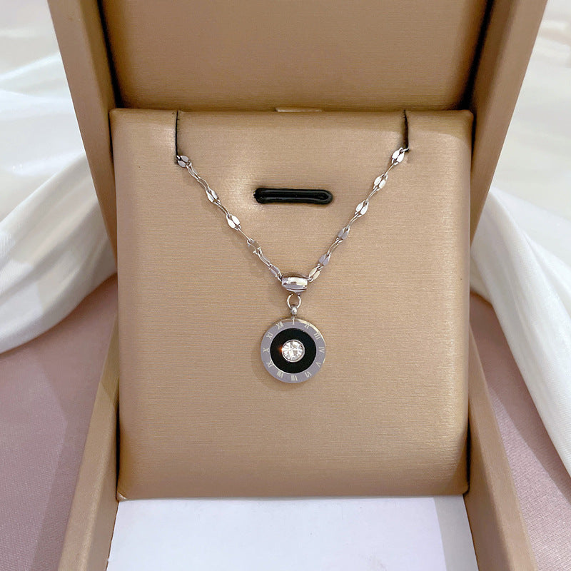 Women Cartoon Gourd Lily Of The Valley Little Daisy Flower Petal Leaf Geometric Titanium Steel Electroplating Necklaces