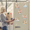 (US Local)6Pcs Acrylic  Cloud Cats Diamond Painting Fridge Magnet for Fridge