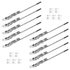 [US Local Warehouse] 10 Packs Lever Extension Flush Bolt 16.54in Latch Slide Bolt Lock Solid Stainless Steel French Door Locks for Commercial Applications Store School Office