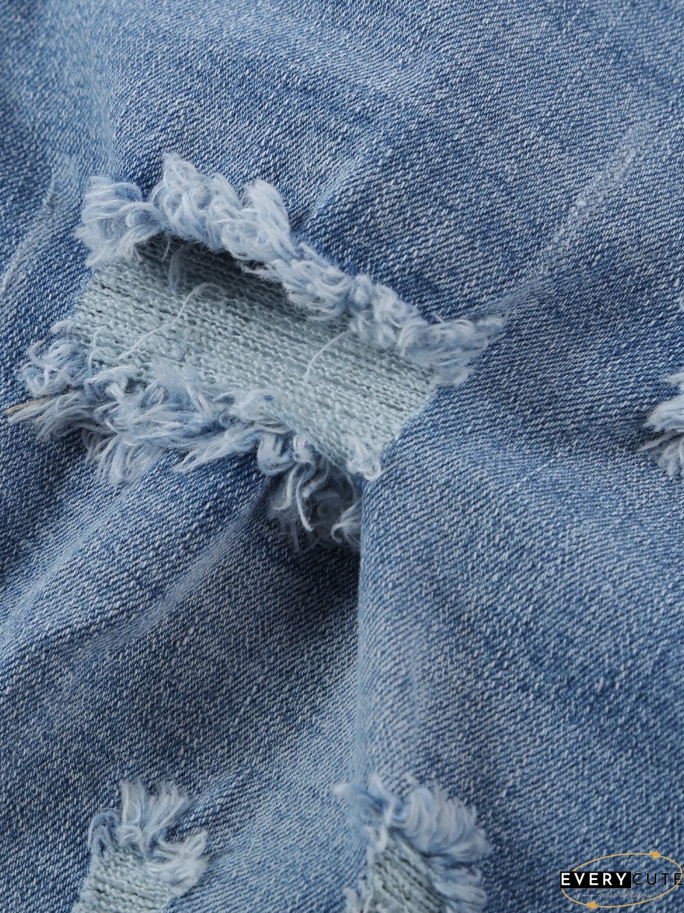 Patriotic Lace-Up Denim Shorts, Distressed