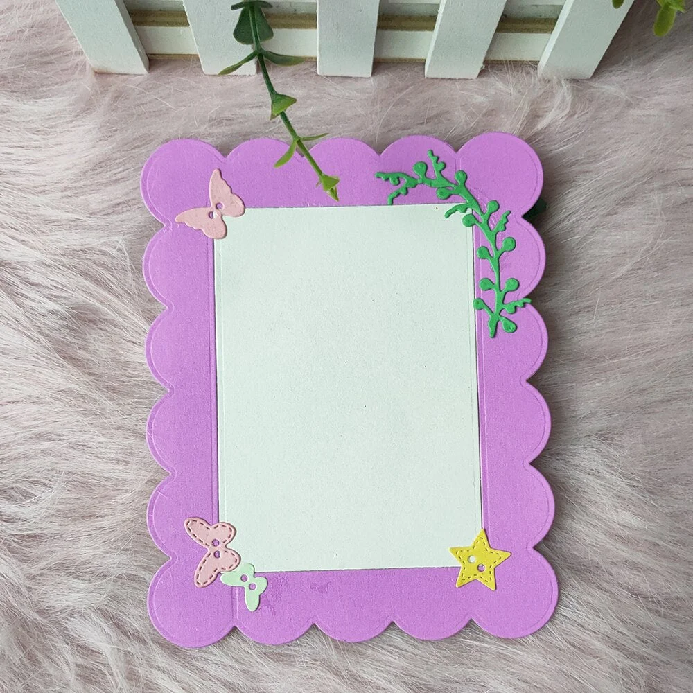 New Background frame with rounded edges Metal Cutting Dies Decorative Scrapbooking Steel Craft Die Cut Embossing Paper Cards