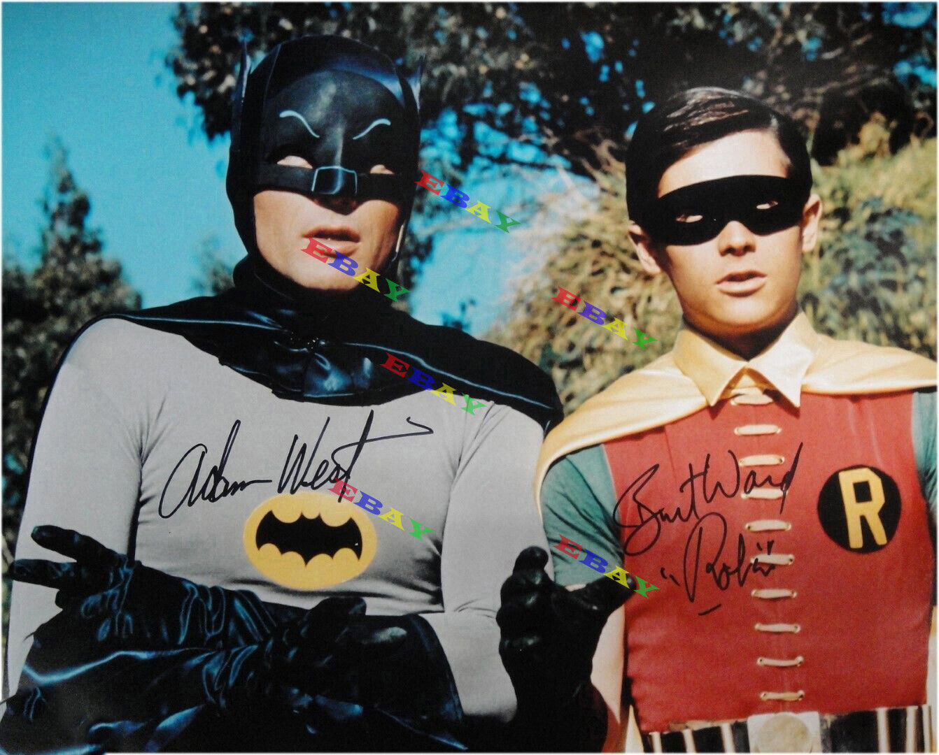 Adam West Burt Ward BATMAN AUTOGRAPHED Signed 8x10 Photo Poster painting REPRINT