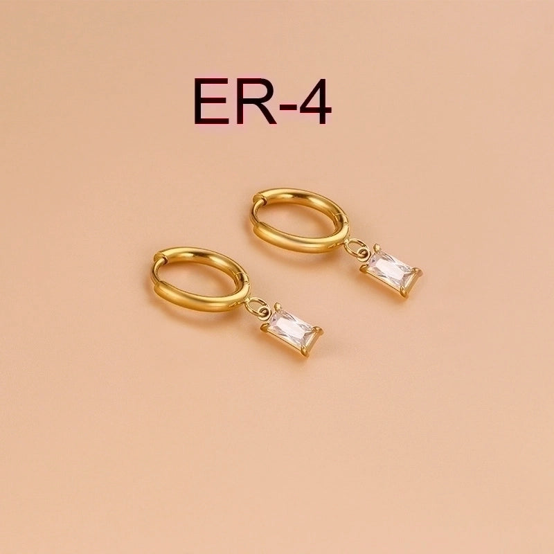 1 Pair Fashion Sector Heart Shape Tassel Gold Plated Inlay 304 Stainless Steel Zircon Stainless Steel Earrings