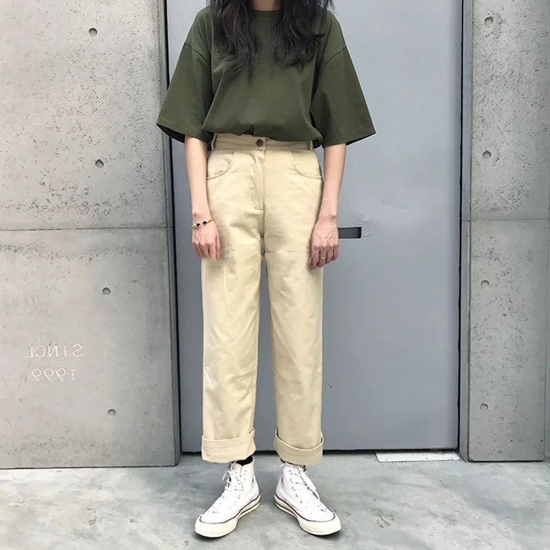 Brownm Brownm Summer Dress New Korean Embroidered Short-Sleeved T-Shirt Women's T-Shirt Ins Tide Loose Plus Size Student Half Sleeve Jacket