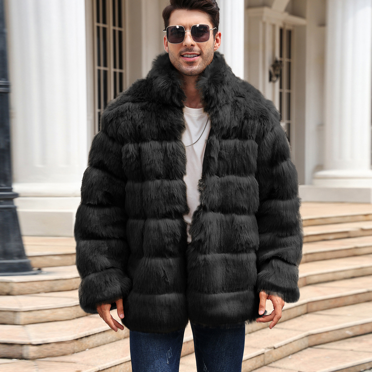Men's Fur Plush Coat