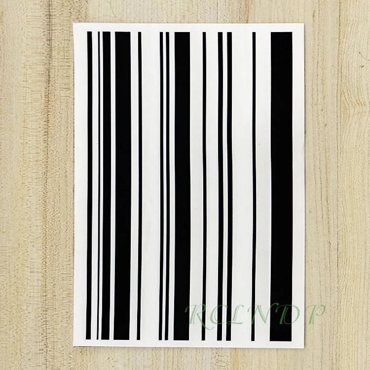 Waterproof Temporary Tattoo Sticker stripe QR code streak line Fake Tatto Flash Tatoo Back leg Abdomen Arm for Girl Women Men