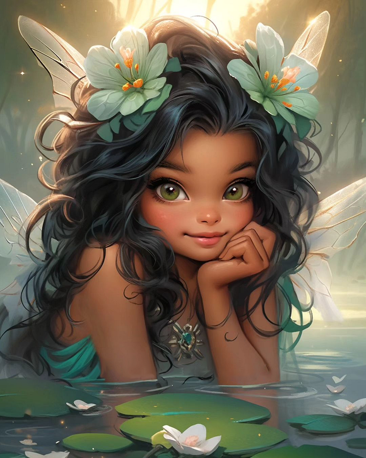 Fantasy Angel Elf Girl 40*50CM (Canvas) Diamond Painting gbfke