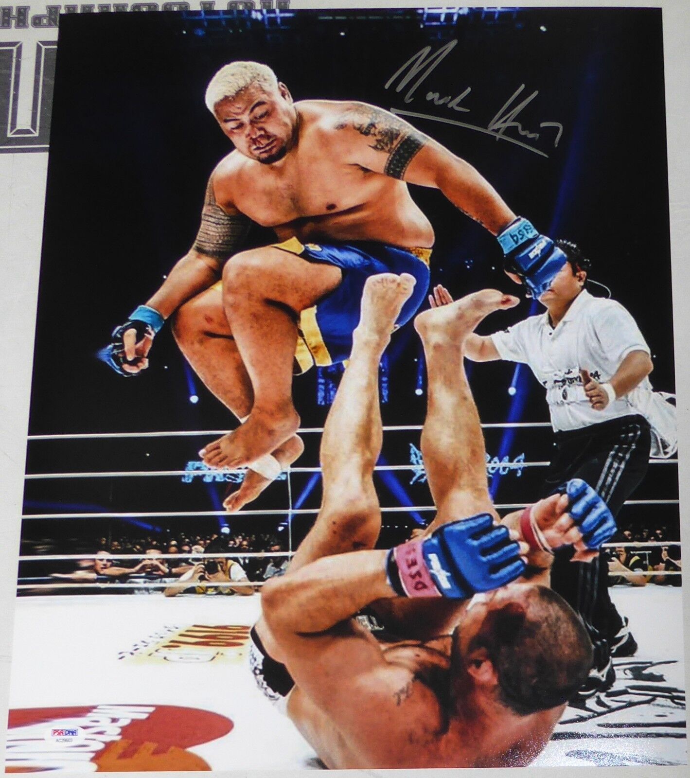 Mark Hunt Signed UFC 16x20 Photo Poster painting PSA/DNA Pride FC Wanderlei Silva Picture Auto'd