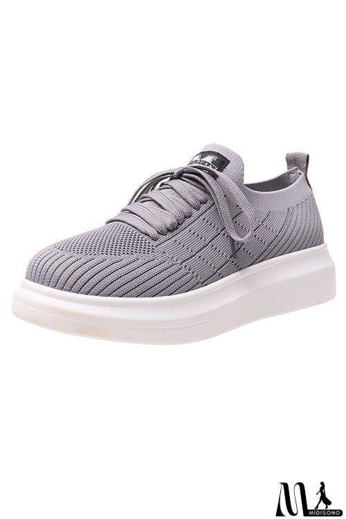 MidiSono - Knit Hole Platform Snakers