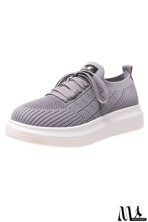 MidiSono - Knit Hole Platform Snakers