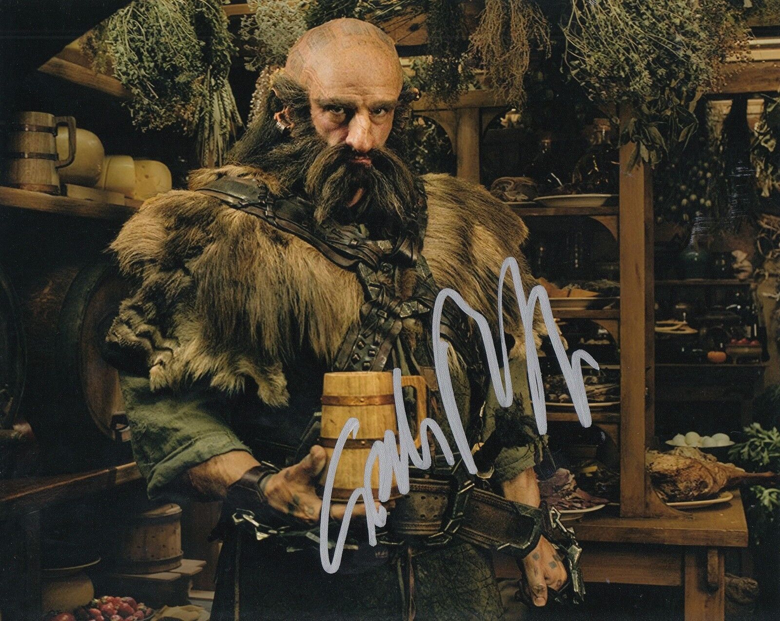 GRAHAM MCTAVISH signed (THE HOBBIT) Movie 8X10 *DWALIN* Photo Poster painting W/COA #2