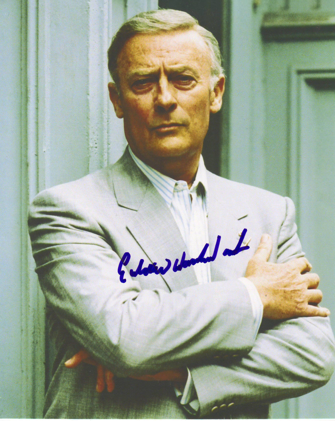 EDWARD WOODWARD AUTOGRAPH SIGNED PP Photo Poster painting POSTER