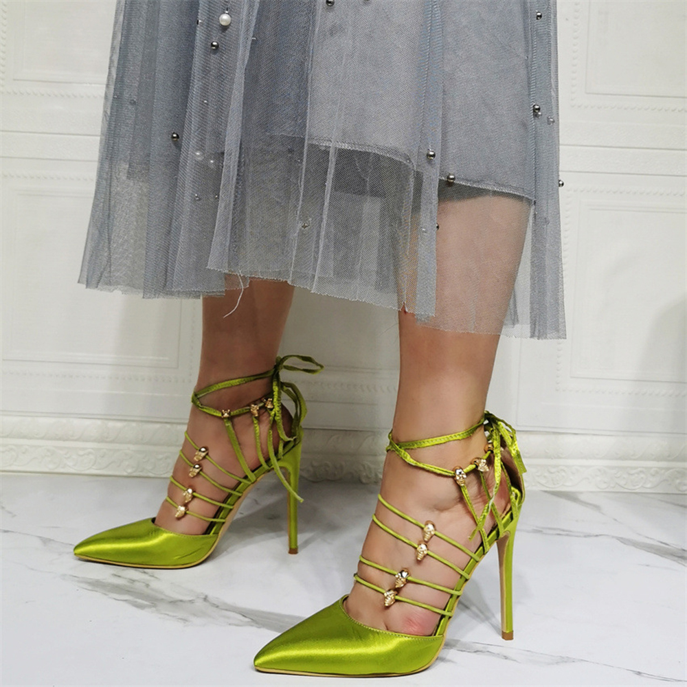 Luxury Premium Satin Pumps Fairy Stiletto Heel