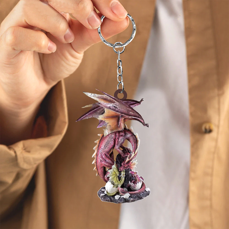 VigorDaily Gift For Dragon Lover Acrylic Keychain DK036