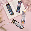 4Pcs Halloween Katze - 5d DIY Handwerk Lesezeichen