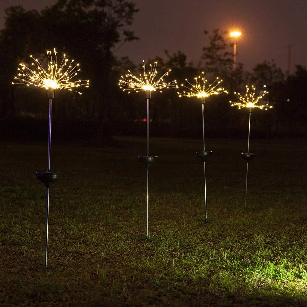 Solar Powered Outdoor Dandelion Fireworks Lights String