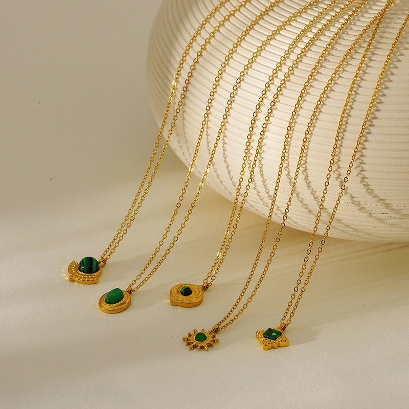 Elegant Luxurious Shiny Geometric Tree 304 Stainless Steel Necklace