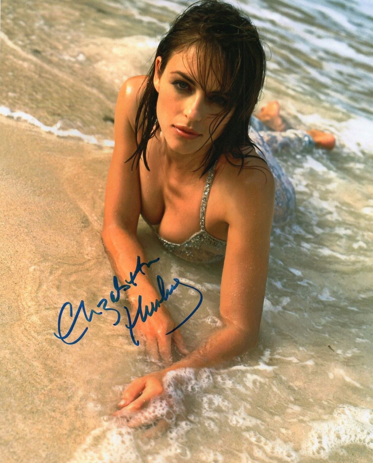 ELIZABETH HURLEY AUTOGRAPHED SIGNED A4 PP POSTER Photo Poster painting PRINT 13