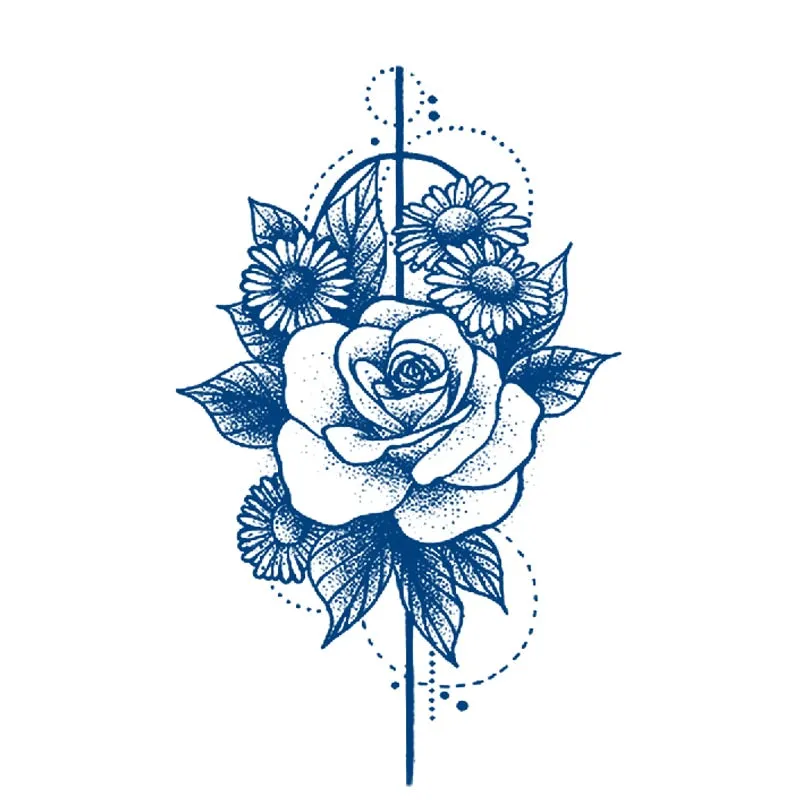Juice Lasting Ink Tattoo Body Art Waterproof Temporary Sticker Snake Musical Note Women Totem Small Paw Rose Arm Fake Tattoos