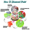 8Pcs Christmas DIY Wood Diamond Painting Coasters Kit with Round Base