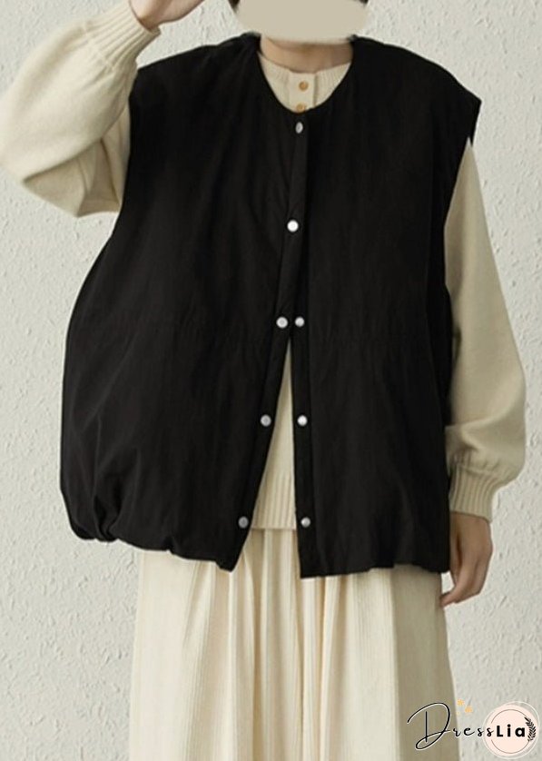 Vintage Brick Red Oversized Pockets Fine Cotton Filled Puffers Vests Winter