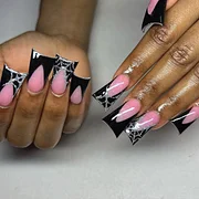 Summer Nails Inspo 2025 – 24pcs European Rhinestone Design Press on Nails French Duckbill shaped Fake Nails Full Cover Wearable Women False Nail Patch | Elinlin