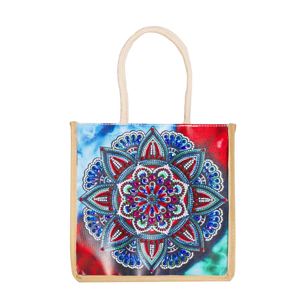DIY Diamond Painting Linen Shopping Bag - Mandala