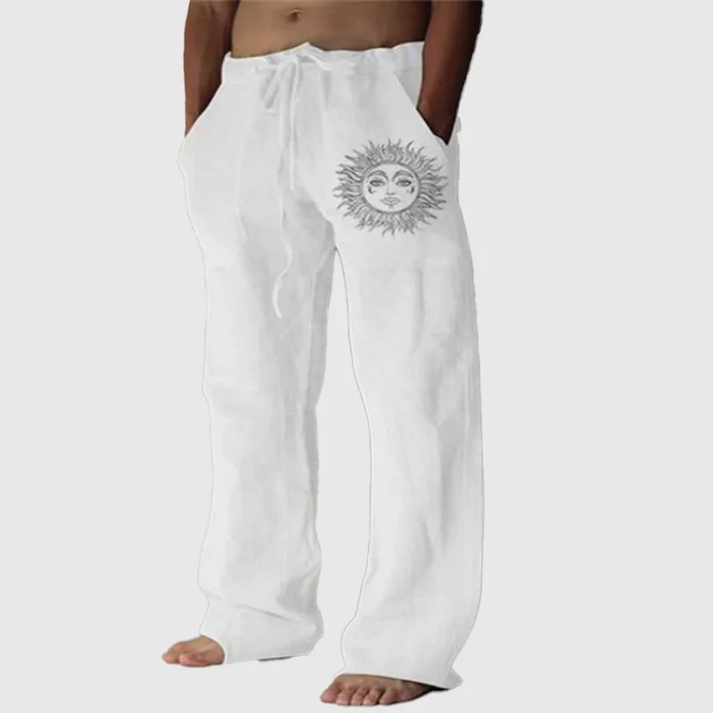 Solid Color Straight-Leg Pants