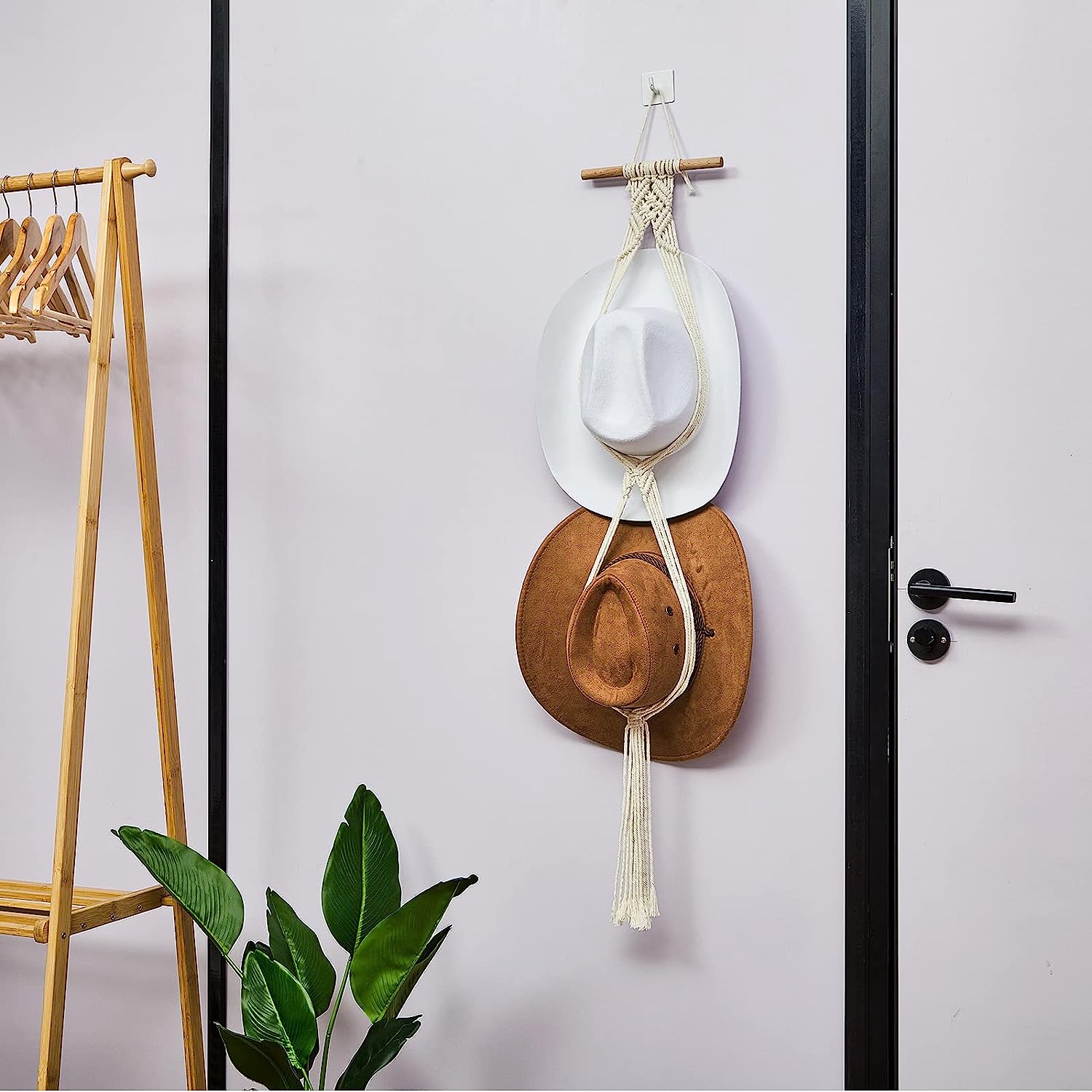 ❤️Handmade Linen Decorative Boho Hat Rack For Wall Hanging Hatbor