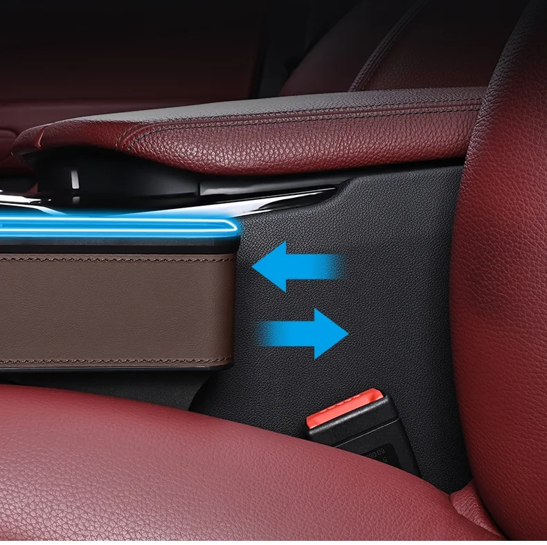 Colorful LED light car gap storage box