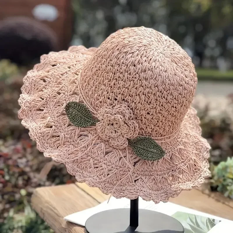 Elegant Crochet Straw Hat